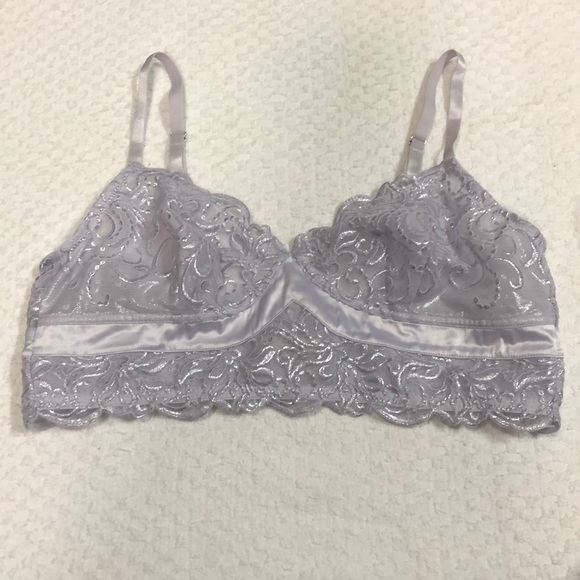 silver metallic bralette